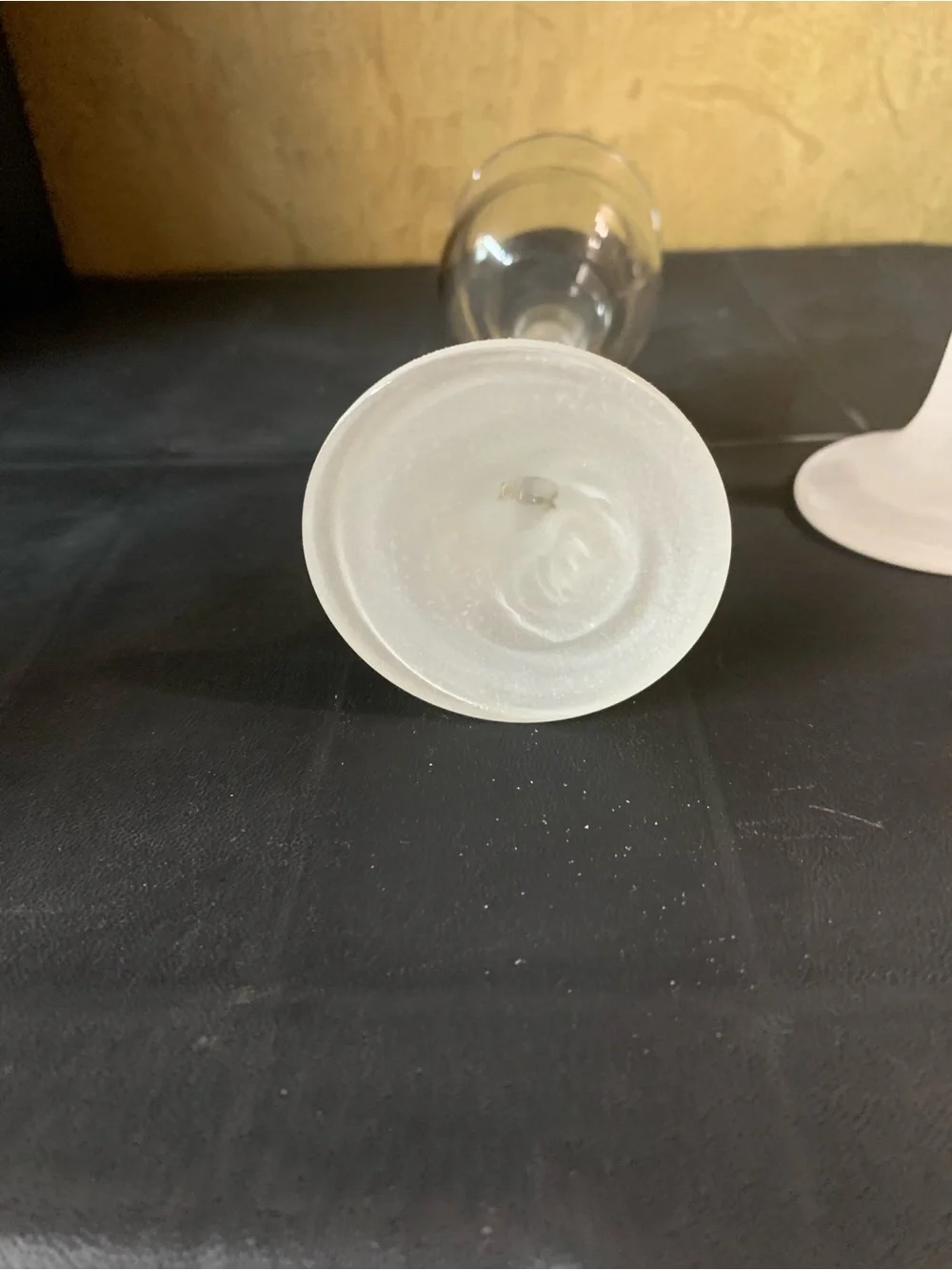 Partylite 3 Wine Glass Candle Holders with Frosted Stems  P9248 NEW in Box